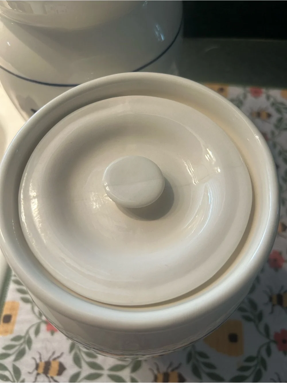 Ceramic Kitchen Canister Set - Flour Sugar Coffee Tea